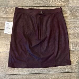 Free People Deep Burgundy Pencil Skirt
